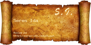 Seres Ida névjegykártya