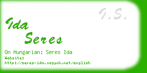 ida seres business card